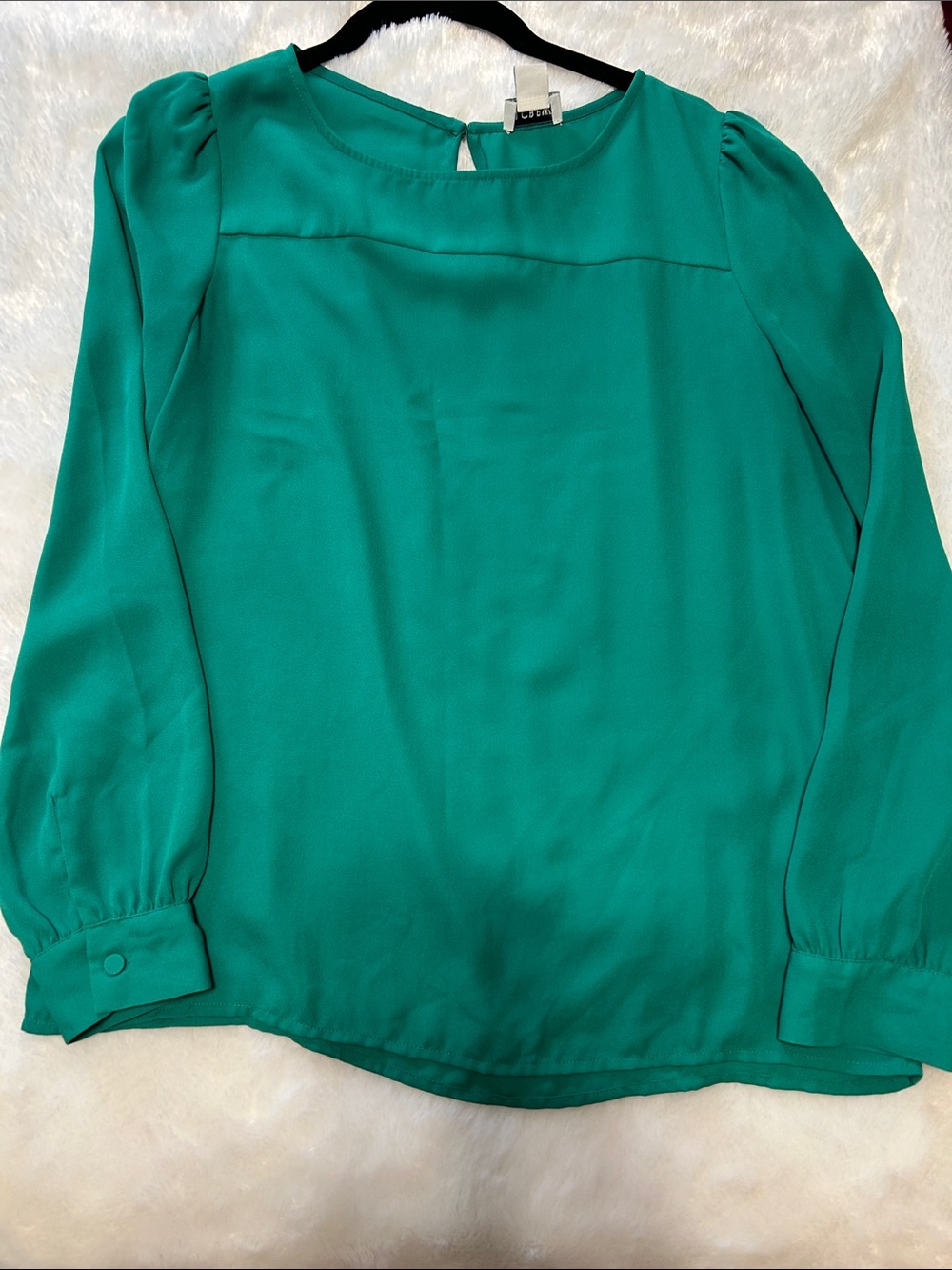 Green Long-Sleeve Blouse - Unknown Brand